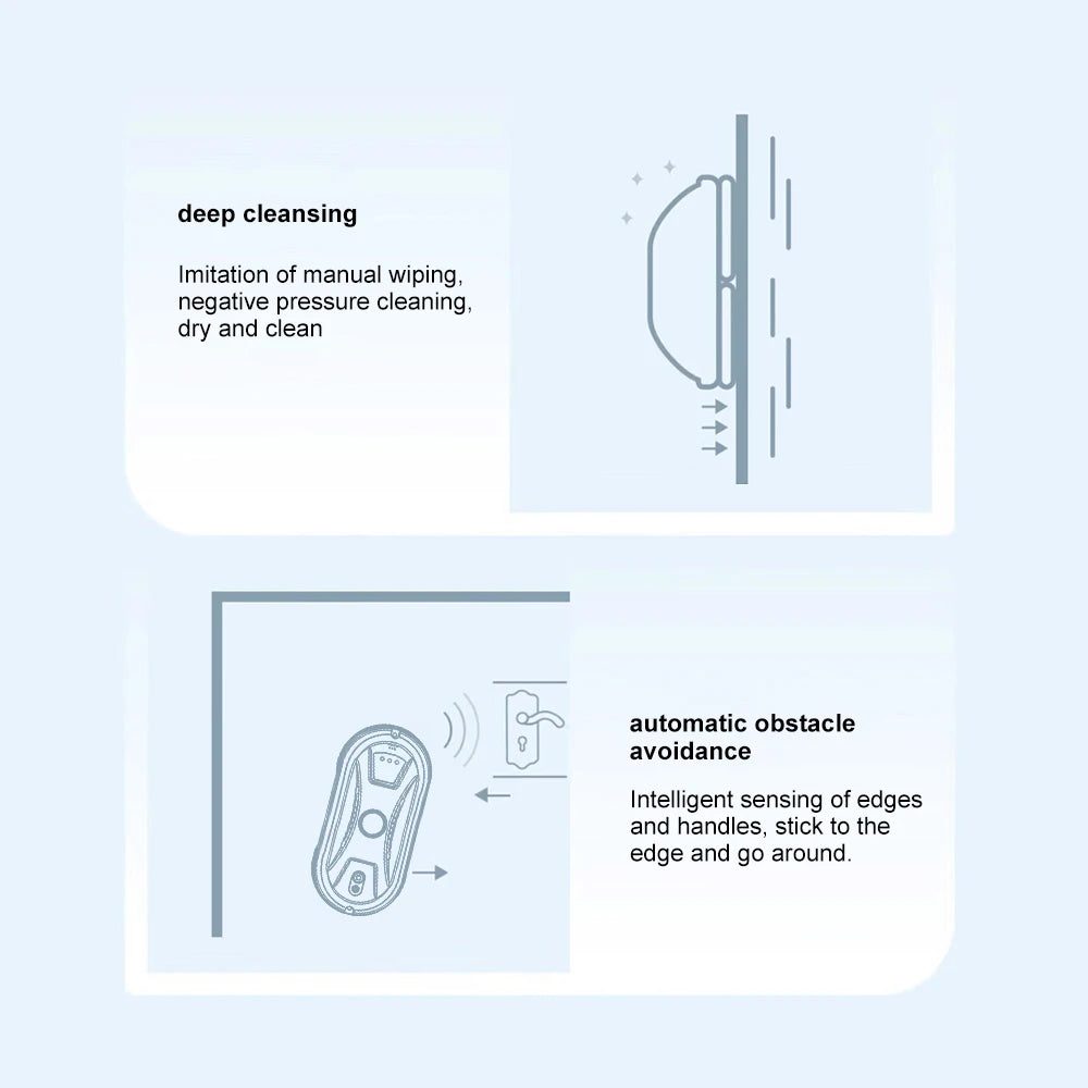 Robot vacuum cleaner window