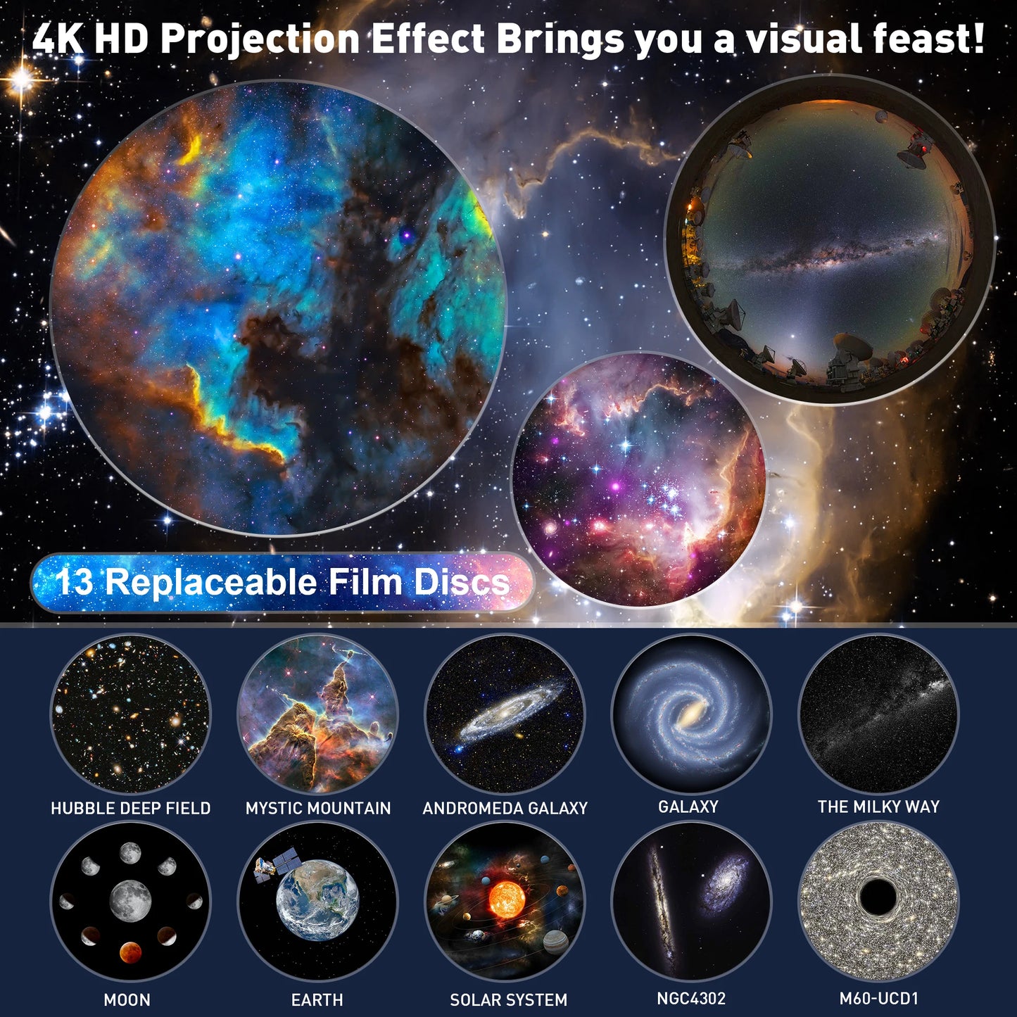 Galaxy Projector, Realistic Starry Sky Night Light